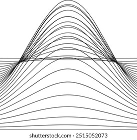 Handmade retro abstract pattern with funky lines and psychedelic art