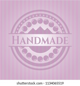 Handmade retro pink emblem