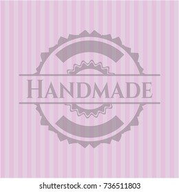 Handmade retro pink emblem