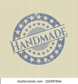 Handmade rubber grunge texture seal