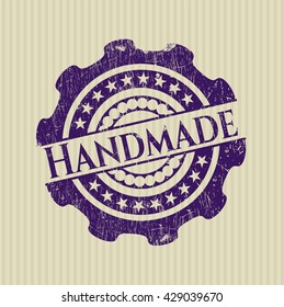 Handmade rubber grunge texture seal