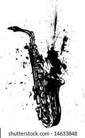 handmade saxophone illustration-vector