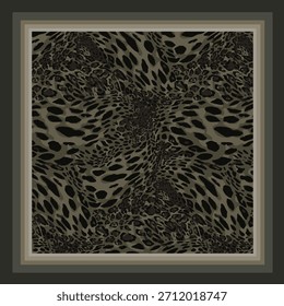 handmade scarf design with beautiful leopard skin pattern