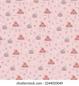 Handmade seamless pattern for festive design. Background for fabric, packaging paper, templates, wallpaper, cards.