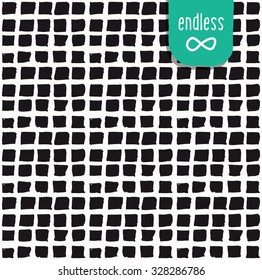 Handmade seamless texture - geometrical squares. Perfect as background for greeting cards, business cards, covers, and more. 