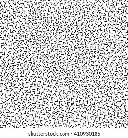 Handmade seamless texture - monochrome angle pattern drawn by pen. Perfect as background for greeting cards, business cards, covers, and more. Vector Illustration. 