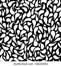 Handmade seamless texture - monochrome  drop pattern drawn by pen. Perfect as background for greeting cards, business cards, covers, and more. Vector Illustration. 