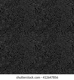 Handmade seamless texture - monochrome  irregular oval pattern drawn by pen. Perfect as background for greeting cards, business cards, covers, and more. Vector Illustration. 