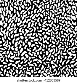 Handmade seamless texture - monochrome  irregular oval pattern drawn by pen. Perfect as background for greeting cards, business cards, covers, and more. Vector Illustration. 