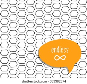 Handmade seamless texture - mosaic of hexagons. Perfect as background for greeting cards, business cards, covers, and more. 