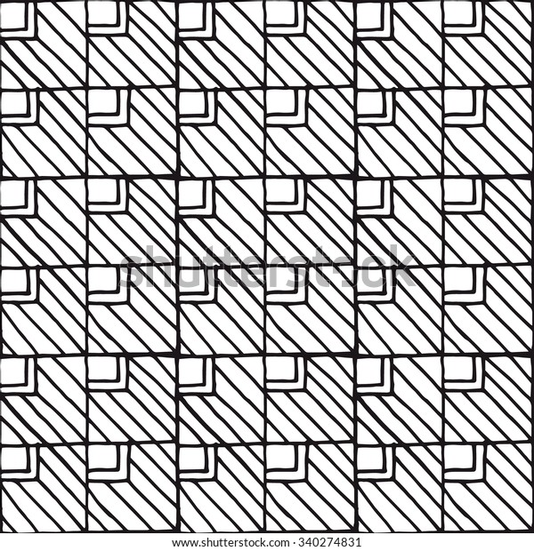 Handmade Seamless Texture Scarab Square Background Stock Vector ...