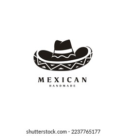 handmade sombrero mexican hat logo design