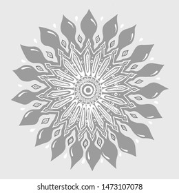 handmade spiky mystic mandala illustration