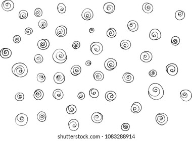 Handmade spirals floating in the void