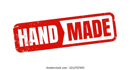 sello hecho a mano. Estampilla de textura de goma. Sello de vector