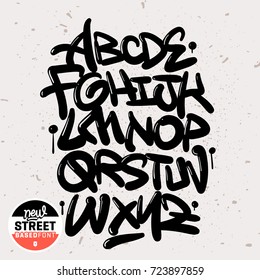 Handmade Street Font And Pattern