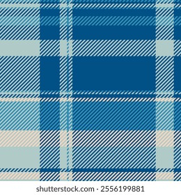 Handmade textile background seamless, styling fabric vector plaid. Man check tartan texture pattern in cyan and pastel colors palette.