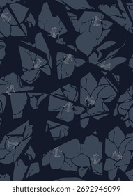 handmade textile design with beautiful abstract flowers pattern
