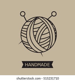 Handmade Thin Line Icon Logo Design Stock Vector (Royalty Free ...