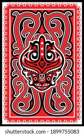 handmade traditional sculptural patterns. which is usually carved in the house of the Batak tribe is called Jabu Bolon. This traditional carving called the gorga comes in red, black and white.