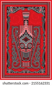 handmade traditional sculptural patterns. which is usually carved in the house of the Batak tribe is called Jabu Bolon. This traditional carving called the gorga comes in red, black and white.