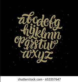 Handmade typography alphabet.