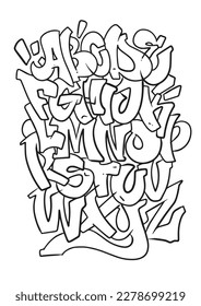 Handmade Urban Font, Graffiti Font, handwritten Typography vector