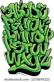 Handmade Urban Font, Graffiti Font, handwritten Typography vector