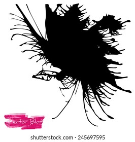 A handmade vector blot/blob with feather edges and shape of some life-form