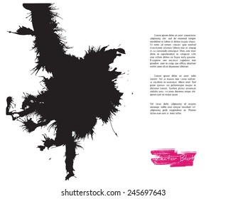 A handmade vector blot/blob with feather edges and shape of some life-form