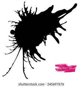 A handmade vector blot/blob with feather edges and shape of some life-form