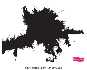 A handmade vector blot/blob with feather edges and shape of some life-form