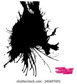 A handmade vector blot/blob with feather edges and shape of some life-form