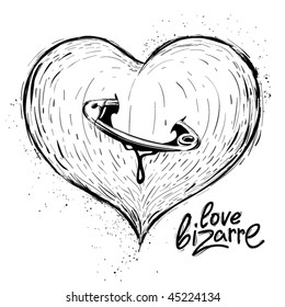 Handmade vector illustration of heart.