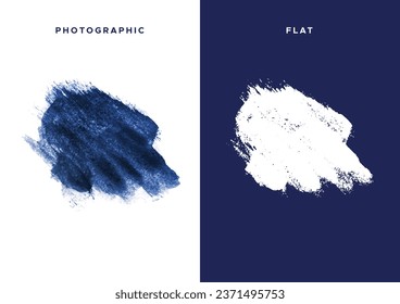 Handmade vector photopgraphic and flat watercolor stains with smear effect Grunge style design element.
