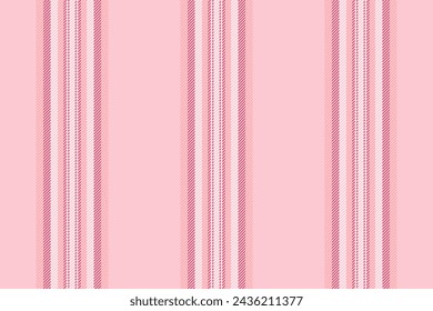 Handmade vector vertical texture, sewing stripe textile seamless. Curve fabric lines background pattern in light and red color.