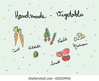 Handmade - Vegetables Vector