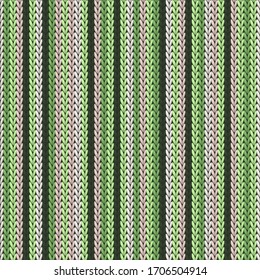 Handmade vertical stripes knitted texture geometric seamless pattern. Scarf knitting pattern imitation. Fashionable seamless knitted pattern. Christmas spirit backdrop.