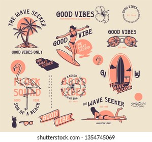 Handmade Vintage Logo Template. Good For Vintage Stuff Such As Tshirt Design And Beach Stuff Logo