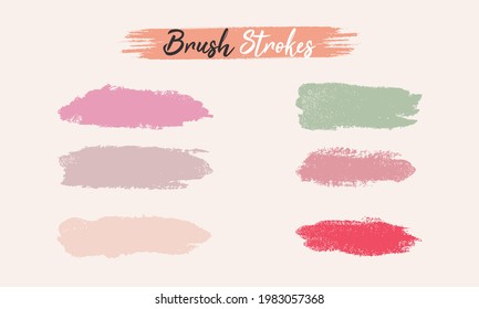 Handmade Watercolor Brush Strokes Set