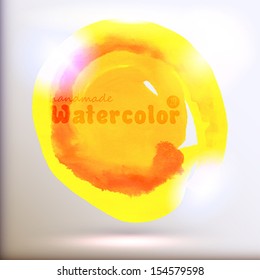 Handmade watercolor grunge background for retro design.  Vintage paper texture.  Vector illustration.