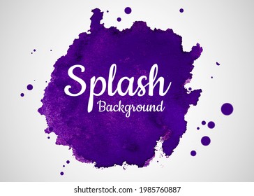 Vector de salpicaduras de color de agua artesanal, bandeja de agua
