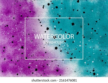 Vector de fondo de textura de color de agua artesanal, colorido fondo abstracto