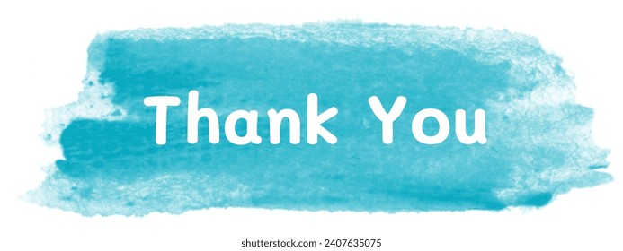 Handmade Watercolor Thank You Card — Blue Splatter Artwork