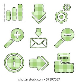 Handmade Web and Internet icons isolated on white background