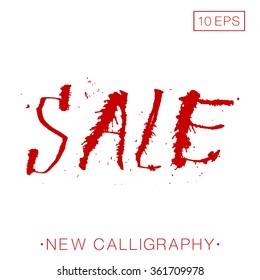 Handmade Word sale performed using cola pen