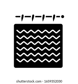Handgefertigte Arbeit schwarz Symbol, Concept Illustration, Vektorillustration flaches Symbol, Glyph-Zeichen. 