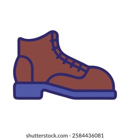 handmade work boots icon illustration