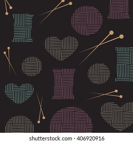 Handmade workshop cross stitching sewing and knitting vector