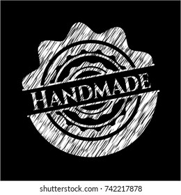 Handmade written with chalkboard texture